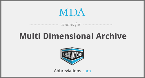 MDA - Multi Dimensional Archive