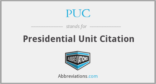 PUC - Presidential Unit Citation