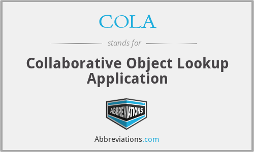COLA - Collaborative Object Lookup Application