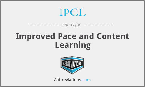 IPCL - Improved Pace and Content Learning