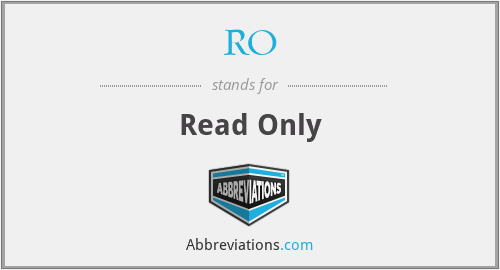 RO - Read Only