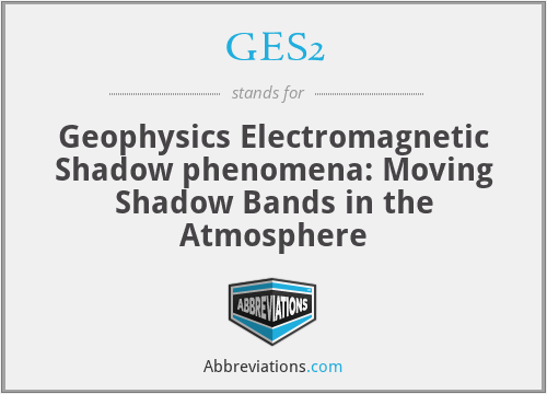 GES2 - Geophysics Electromagnetic Shadow phenomena: Moving Shadow Bands in the Atmosphere