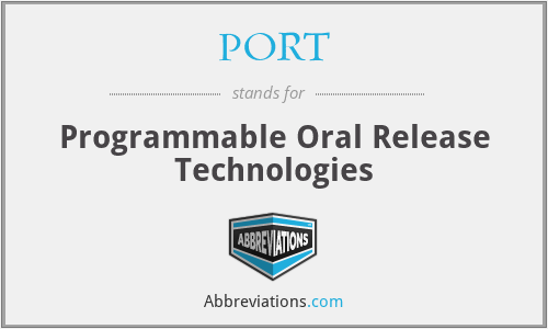 PORT - Programmable Oral Release Technologies