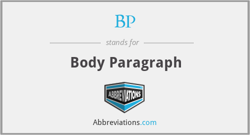BP - Body Paragraph