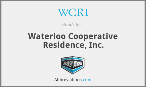 WCRI - Waterloo Cooperative Residence, Inc.