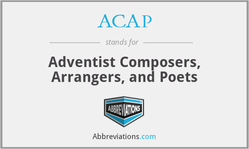 ACAP - Adventist Composers, Arrangers, and Poets