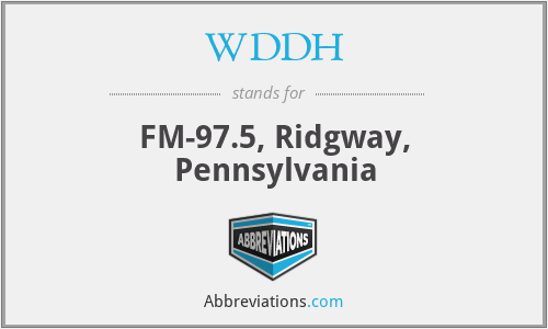 WDDH - FM-97.5, Ridgway, Pennsylvania