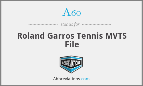 A60 - Roland Garros Tennis MVTS File