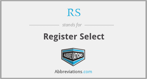 RS - Register Select
