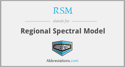RSM - Regional Spectral Model