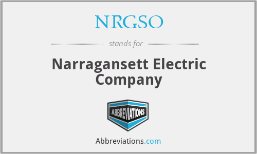 NRGSO - Narragansett Electric Company