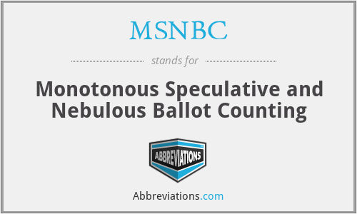 MSNBC - Monotonous Speculative and Nebulous Ballot Counting