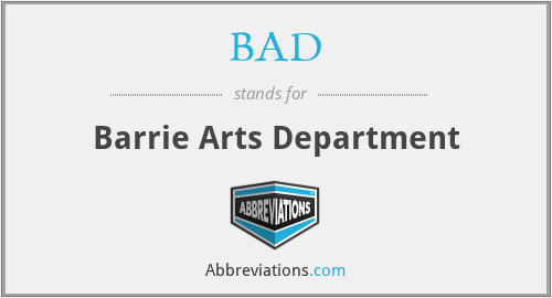 BAD - Barrie Arts Department