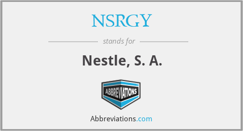 NSRGY - Nestle, S. A.