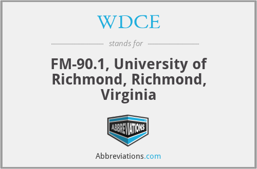 WDCE - FM-90.1, University of Richmond, Richmond, Virginia