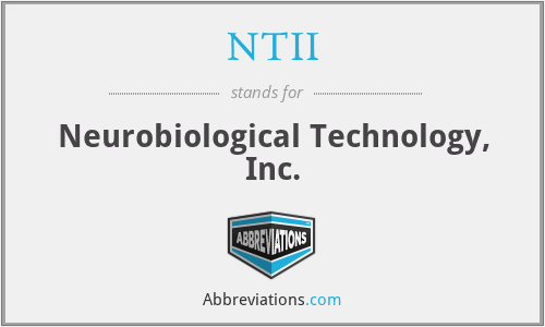 NTII - Neurobiological Technology, Inc.