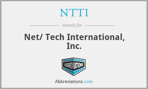 NTTI - Net/ Tech International, Inc.