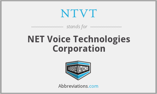 NTVT - NET Voice Technologies Corporation