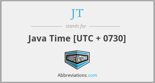 JT - Java Time [UTC + 0730]