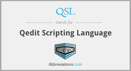 QSL - Qedit Scripting Language