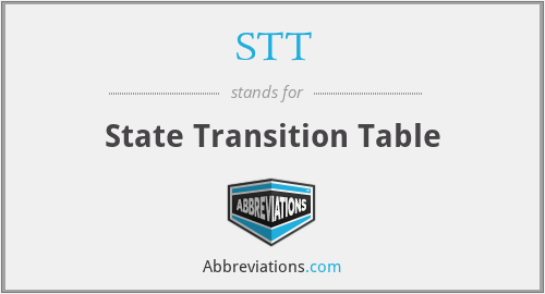STT - State Transition Table