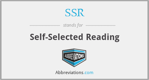 SSR - Self-Selected Reading