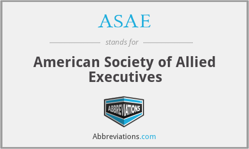 ASAE - American Society of Allied Executives
