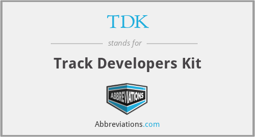 TDK - Track Developers Kit