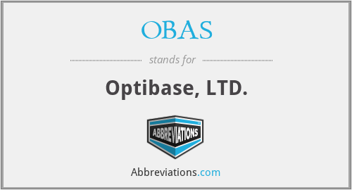 OBAS - Optibase, LTD.