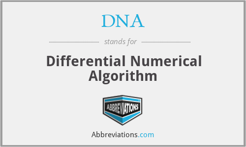 DNA - Differential Numerical Algorithm
