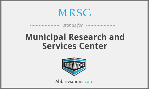 MRSC - Municipal Research and Services Center