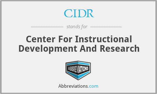 CIDR - Center For Instructional Development And Research