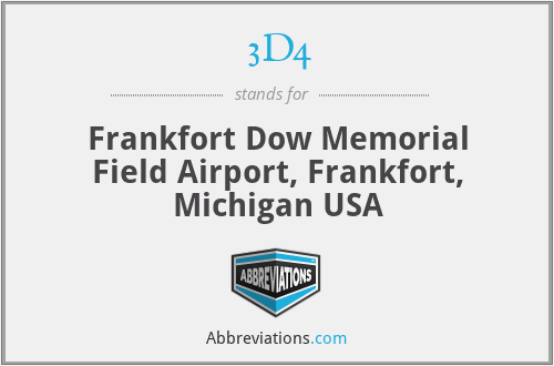 3D4 - Frankfort Dow Memorial Field Airport, Frankfort, Michigan USA