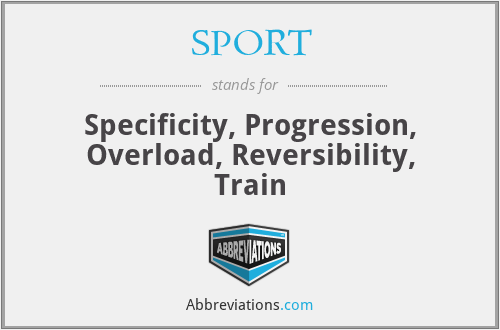 SPORT - Specificity, Progression, Overload, Reversibility, Train