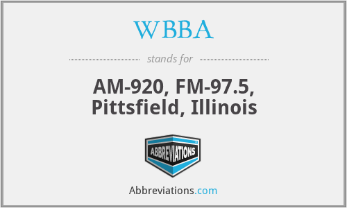 WBBA - AM-920, FM-97.5, Pittsfield, Illinois