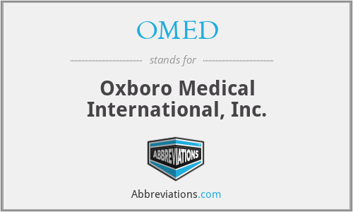 OMED - Oxboro Medical International, Inc.