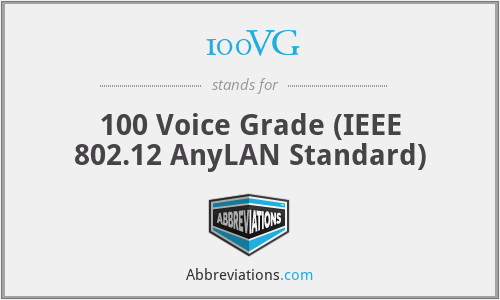 100VG - 100 Voice Grade (IEEE 802.12 AnyLAN Standard)