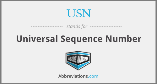 USN - Universal Sequence Number