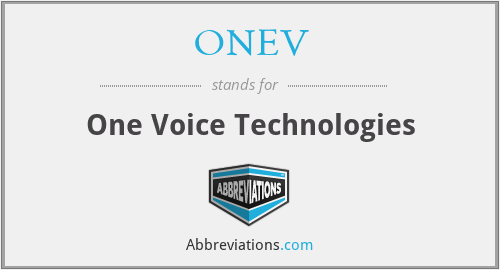 ONEV - One Voice Technologies