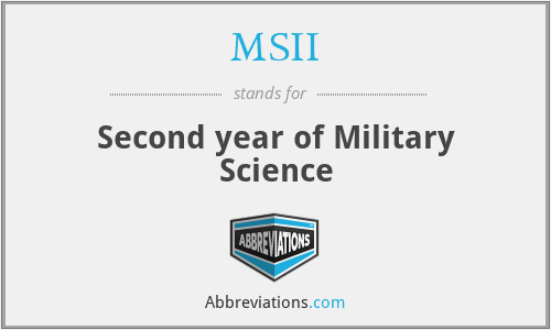 MSII - Second year of Military Science