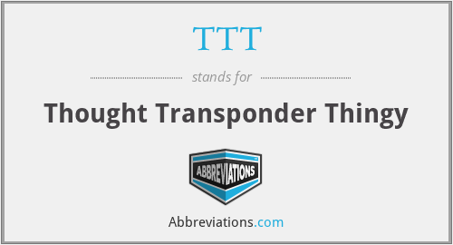 TTT - Thought Transponder Thingy