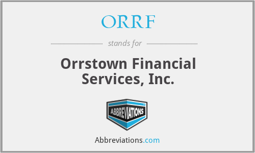 ORRF - Orrstown Financial Services, Inc.
