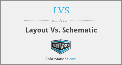 LVS - Layout Vs. Schematic