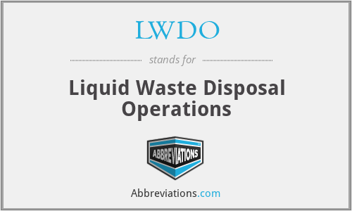 LWDO - Liquid Waste Disposal Operations