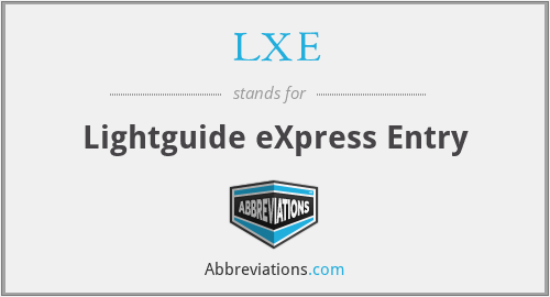 LXE - Lightguide eXpress Entry