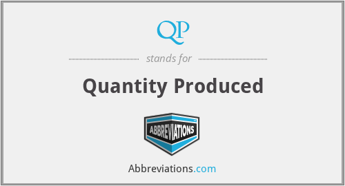 QP - Quantity Produced