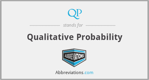 QP - Qualitative Probability