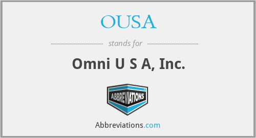 OUSA - Omni U S A, Inc.
