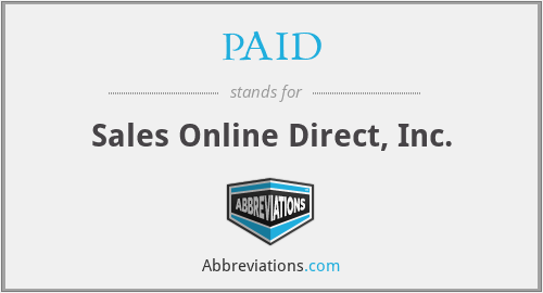 PAID - Sales Online Direct, Inc.