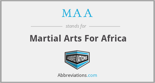MAA - Martial Arts For Africa